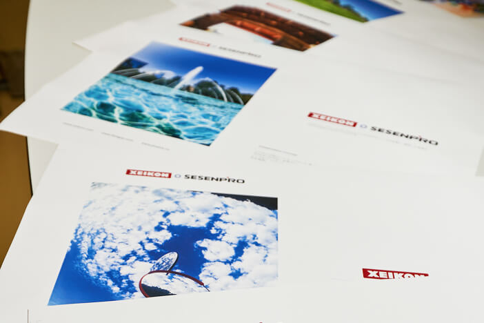 複数の印刷見本